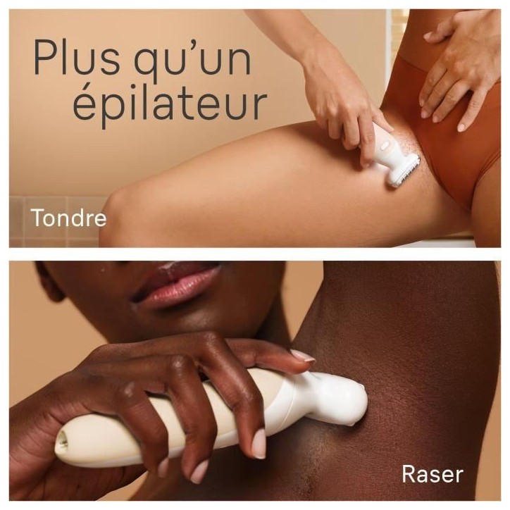 Épilateur électrique - BRAUN - Silk-épil 9 Flex - Épilation Facile - 9-041 3D - Blanc / Doré