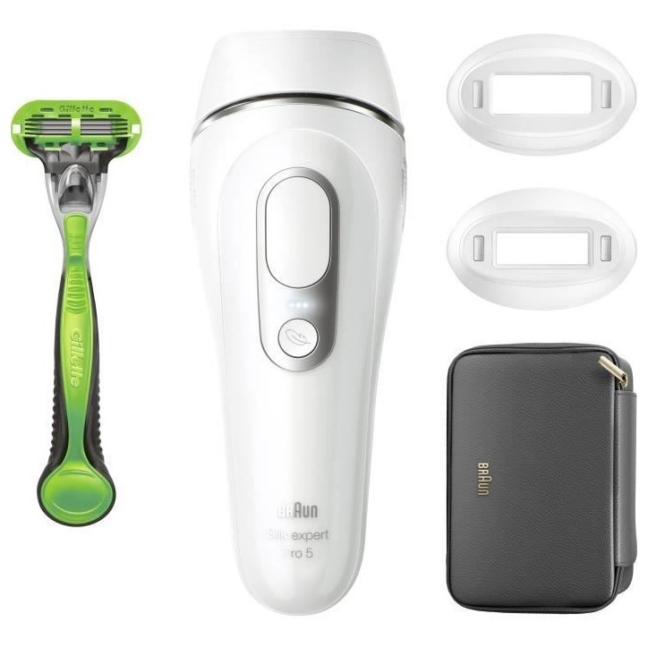 Epilateur a lumiere pulsée - BRAUN - IPL PL5145 - Blanc, vert et noir
