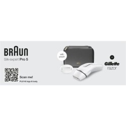 Epilateur a lumiere pulsée - BRAUN - IPL PL5145 - Blanc, vert et noir