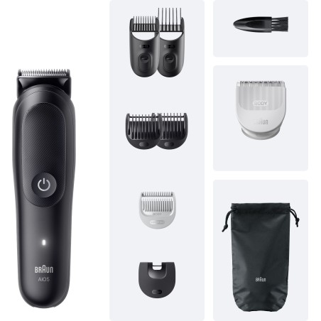 Tondeuse cheveux et barbe - Série 5- BRAUN - AIO5540 - 120 min - 14 réglages - Noir