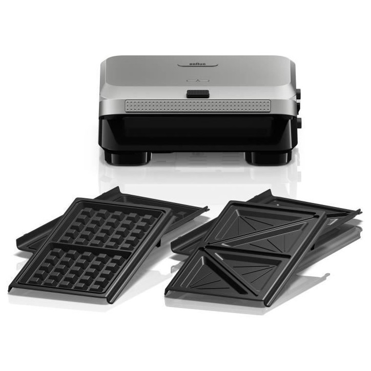Grill - BRAUN - Sandwich Maker 5 SM5005 - 800 W - Inox / Noir