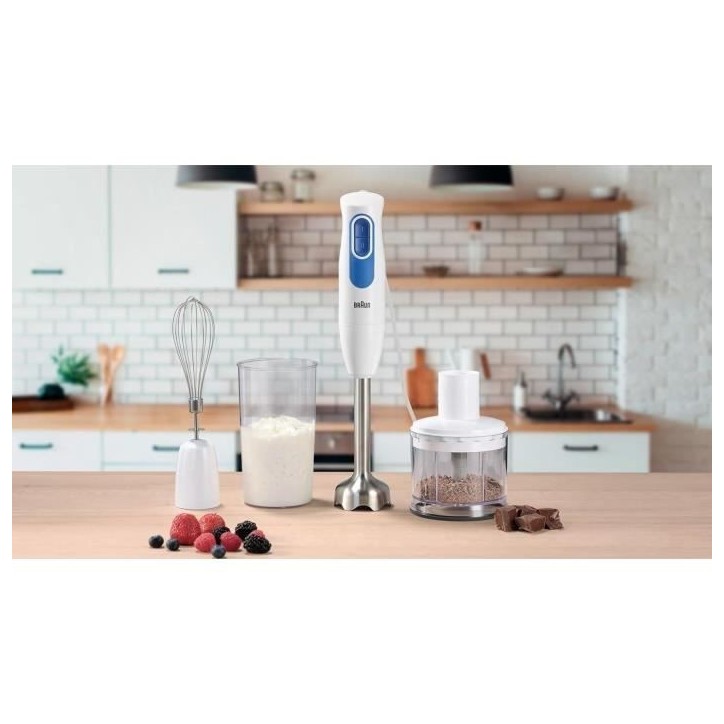 Pied mixeur BRAUN MQ20.236M - Moteur 600 W - 2 vitesses - Systeme EasyTwist