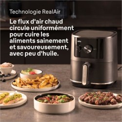 Air Fryer - BRAUN - MultiFry 3 - 1500 W - 4,3 L - Noir
