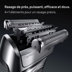 Rasoir électrique BRAUN Series 8 - Noir - Autonomie 60 minutes - Char
