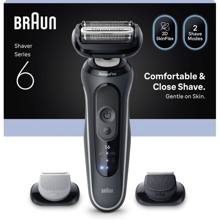 Rasoir électrique BRAUN Series 6 - Noir - Autonomie 60 minutes - Charge rapide 5 minutes Rasoir électrique BRAUN Series 6 - Noir - Autonomie 60 minutes - Charge rapide 5 minutes