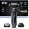Rasoir électrique BRAUN Series 6 - Noir - Autonomie 60 minutes - Char