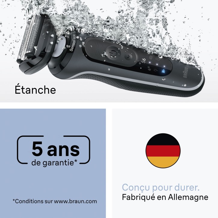 Rasoir électrique BRAUN Series 6 - Noir - Autonomie 60 minutes - Charge rapide 5 minutes Rasoir électrique BRAUN Series 6 - Noir - Autonomie 60 minutes - Charge rapide 5 minutes