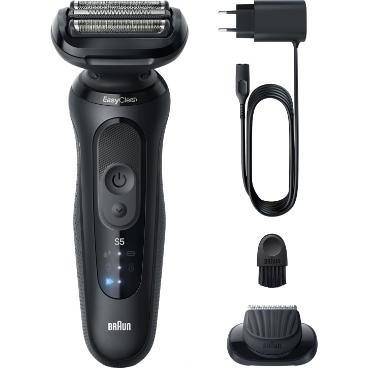Rasoir électrique BRAUN Series 5 - Noir - Autonomie 50 minutes - Charge rapide 5 minutes