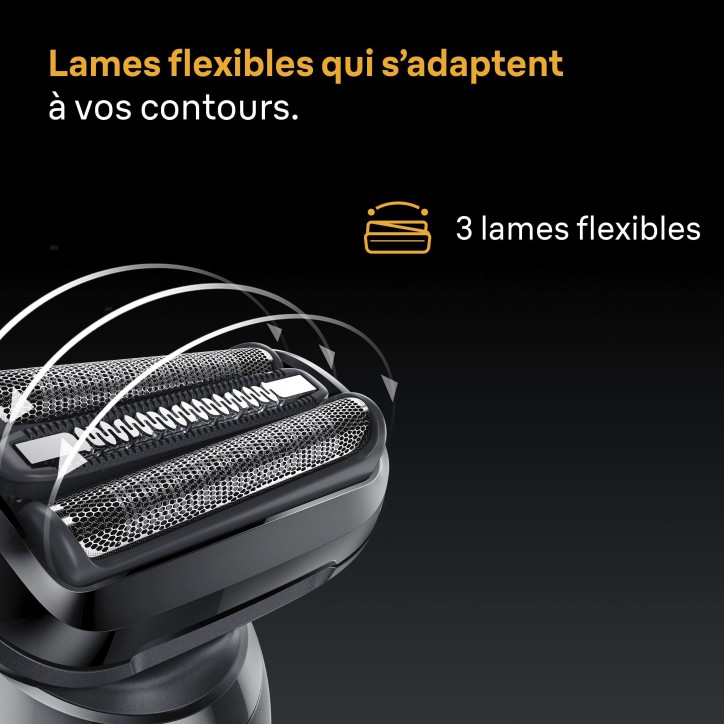 Rasoir électrique BRAUN Series 5 - Noir - Autonomie 50 minutes - Charge rapide 5 minutes