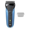 Rasoir électrique BRAUN Series 3 - Bleu et noir - Autonomie 30 minute