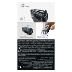 Rasoir électrique BRAUN Series 3 - Bleu et noir - Autonomie 30 minute