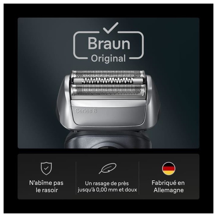 Tete de rasoir BRAUN Series 8 - 4+1 éléments - 100 % fabriqué en Allemagne