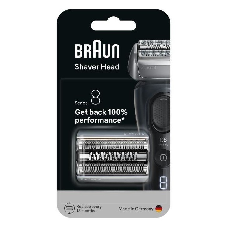 Tete de rasoir BRAUN Series 8 - 4+1 éléments - 100 % fabriqué en Allemagne