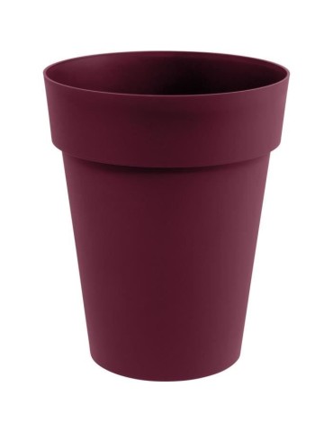 EDA Pot de Fleur Vase Mi-Haut TOSCANE Ø 44 cm - Volume 50 L - Ø 44 x H.53 cm - Rouge bourgogne