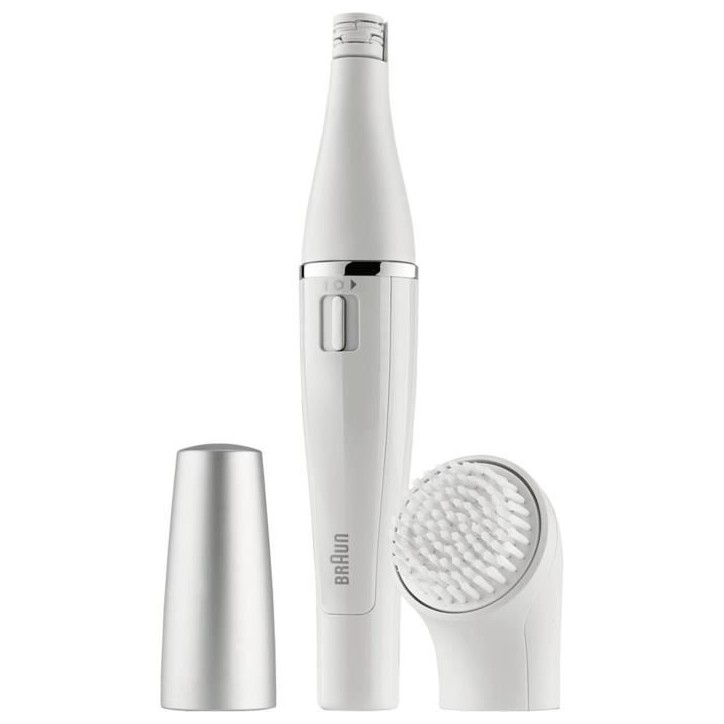 Braun FaceSpa 810 Épilateur Électrique Femme Visage et Épilation, Brosse Nettoyante, Pour Épilation et Nettoyage Du Visage
