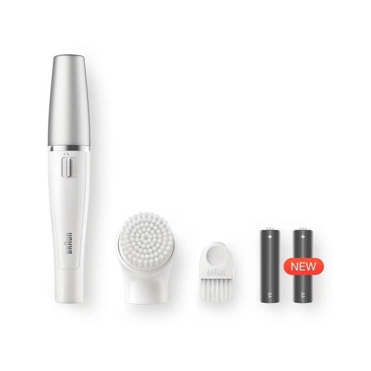 Braun FaceSpa 810 Épilateur Électrique Femme Visage et Épilation, Brosse Nettoyante, Pour Épilation et Nettoyage Du Visage
