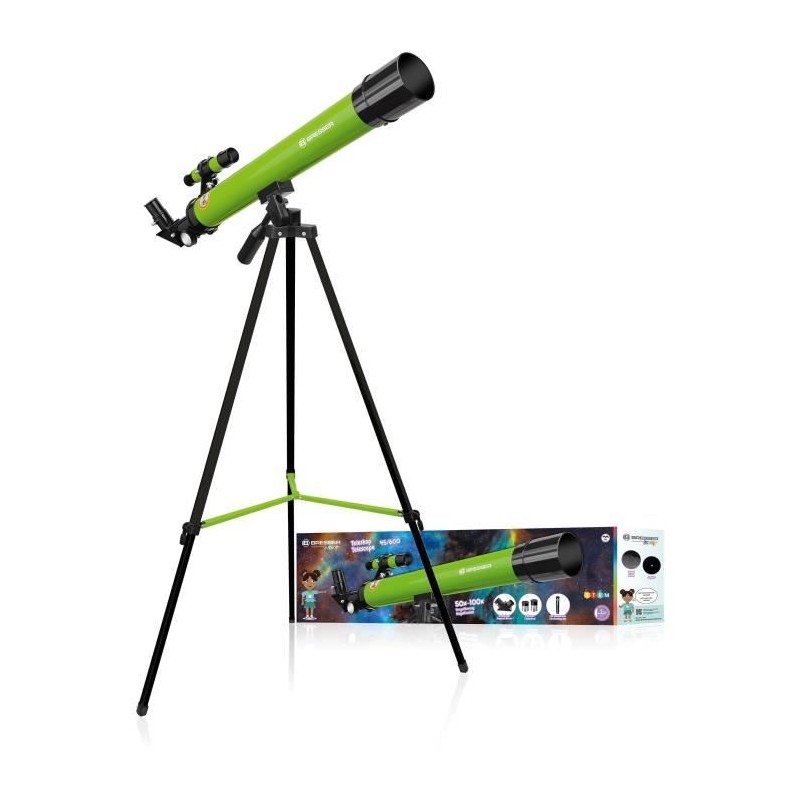 Lunette astronomique 45/600 AZ - BRESSER JUNIOR - Grossissement jusqu' Lunette astronomique 45/600 AZ - BRESSER JUNIOR - Grossissement jusqu'