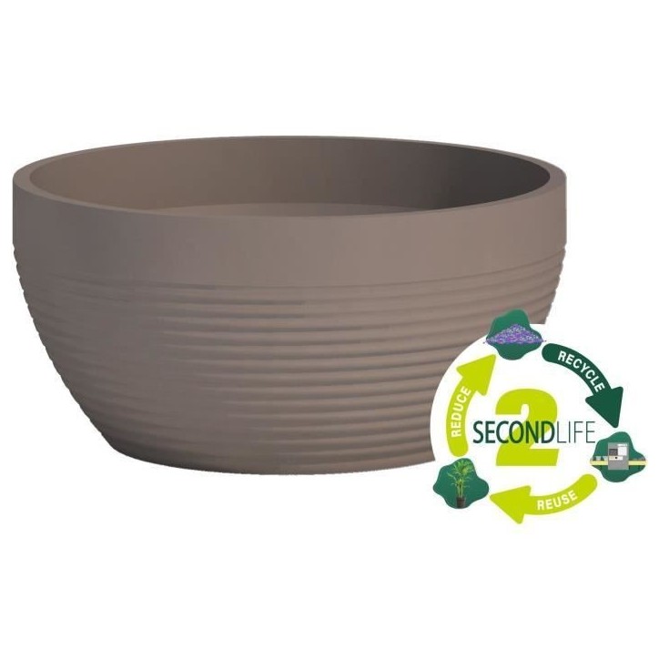 Coupe - GARDEN ID - Green Care Impact Taupe - 25 x 12 cm - Garanti 10ans - 100% recyclé - UV/gel résistant