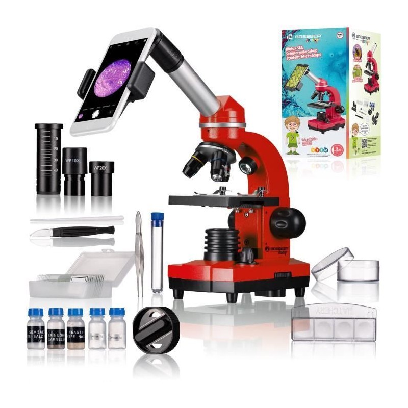 Microscope étudiant BIOLUX SEL - BRESSER JUNIOR - grossissement 40x-1 Microscope étudiant BIOLUX SEL - BRESSER JUNIOR - grossissement 40x-1