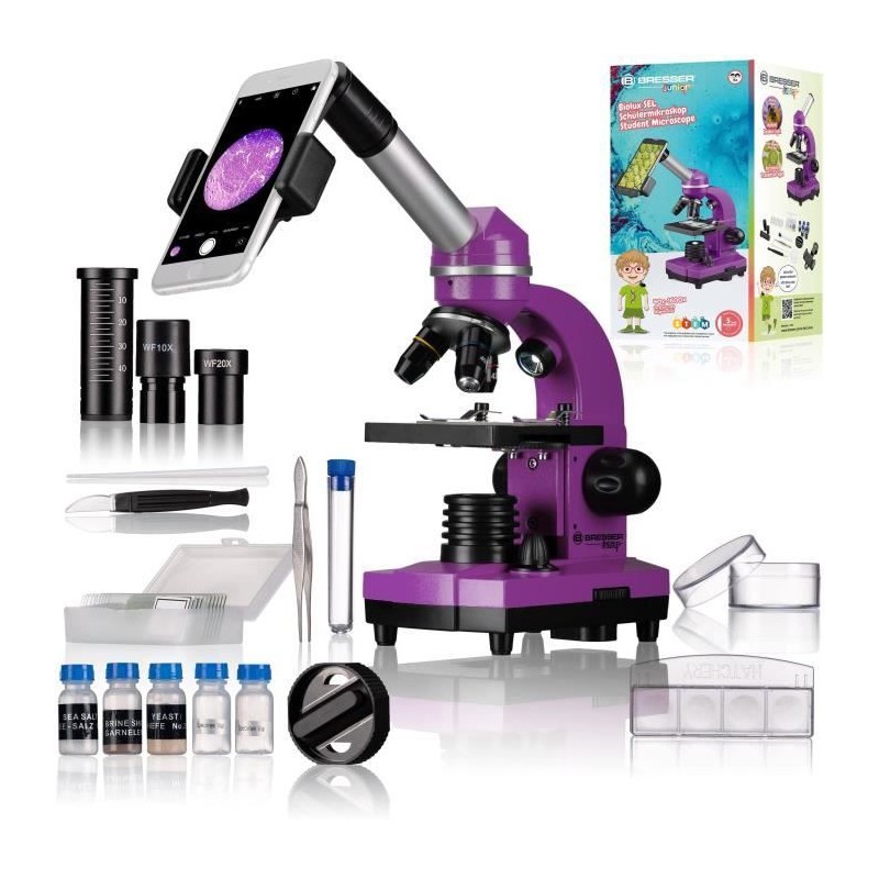 Microscope étudiant BIOLUX SEL - BRESSER JUNIOR - grossissement 40x-1 Microscope étudiant BIOLUX SEL - BRESSER JUNIOR - grossissement 40x-1