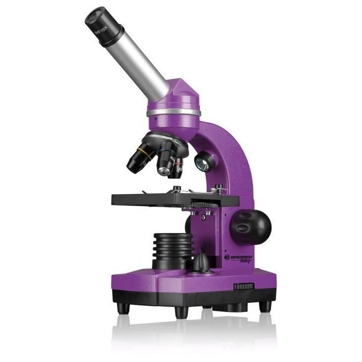 Microscope étudiant BIOLUX SEL - BRESSER JUNIOR - grossissement 40x-1600x - kit d'expérimentation - violet Microscope étudiant BIOLUX SEL - BRESSER JUNIOR - grossissement 40x-1600x - kit d'expérimentation - violet