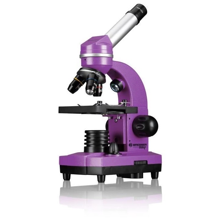 Microscope étudiant BIOLUX SEL - BRESSER JUNIOR - grossissement 40x-1600x - kit d'expérimentation - violet Microscope étudiant BIOLUX SEL - BRESSER JUNIOR - grossissement 40x-1600x - kit d'expérimentation - violet