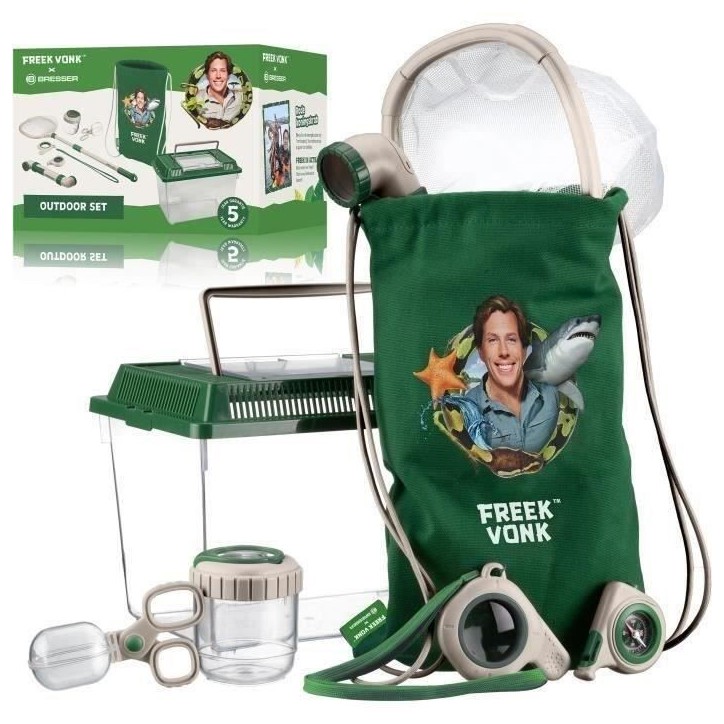Kit de découverte en plein air - FREEK VONK x BRESSER : Ensemble de 8 pieces pour explorer la nature Kit de découverte en plein air - FREEK VONK x BRESSER : Ensemble de 8 pieces pour explorer la nature