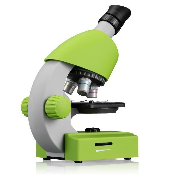 Microscope 40x-640x - BRESSER JUNIOR - Éclairage LED - kit d'expérimentation - vert Microscope 40x-640x - BRESSER JUNIOR - Éclairage LED - kit d'expérimentation - vert