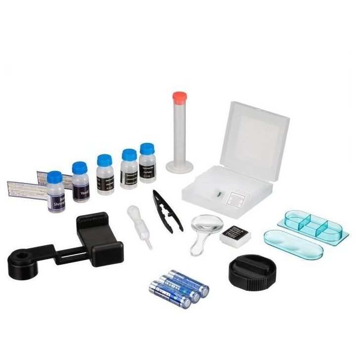Microscope 40x-640x - BRESSER JUNIOR - Éclairage LED - kit d'expérimentation - vert Microscope 40x-640x - BRESSER JUNIOR - Éclairage LED - kit d'expérimentation - vert