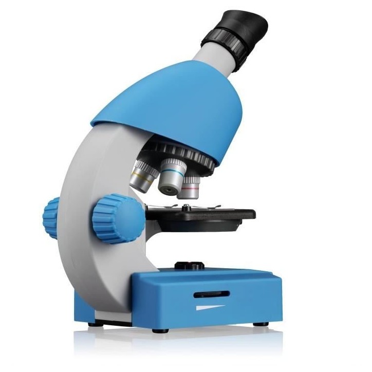 Microscope 40x-640x - BRESSER JUNIOR - Éclairage LED - kit d'expérimentation - bleu Microscope 40x-640x - BRESSER JUNIOR - Éclairage LED - kit d'expérimentation - bleu
