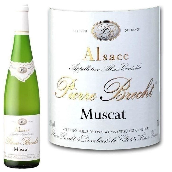 Pierre Brecht Muscat - Vin blanc d'Alsace 2023