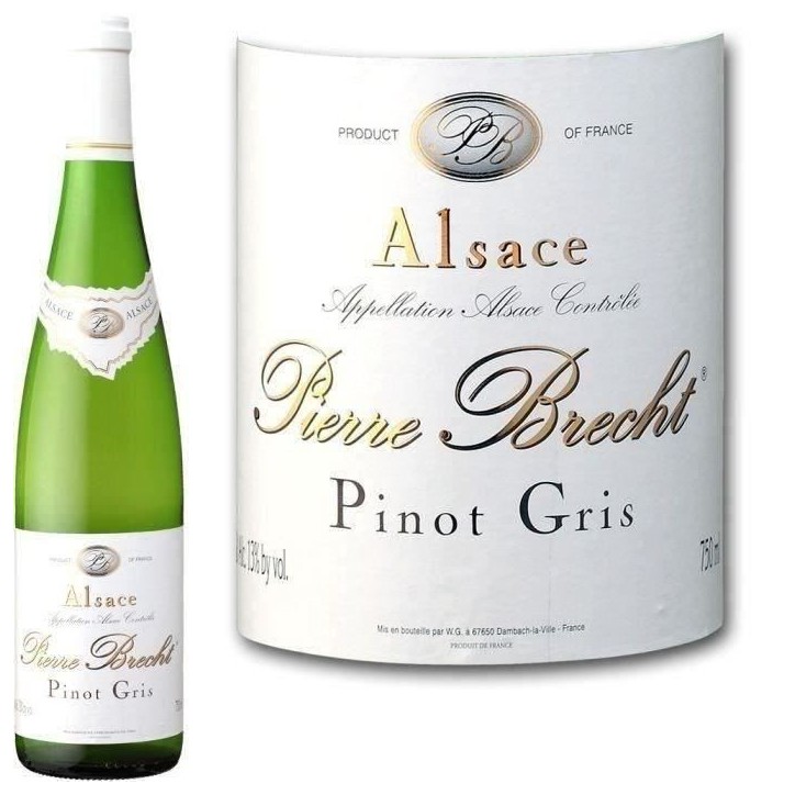 Pierre Brecht 2023 Pinot Gris Réserve - Vin blanc d'Alsace