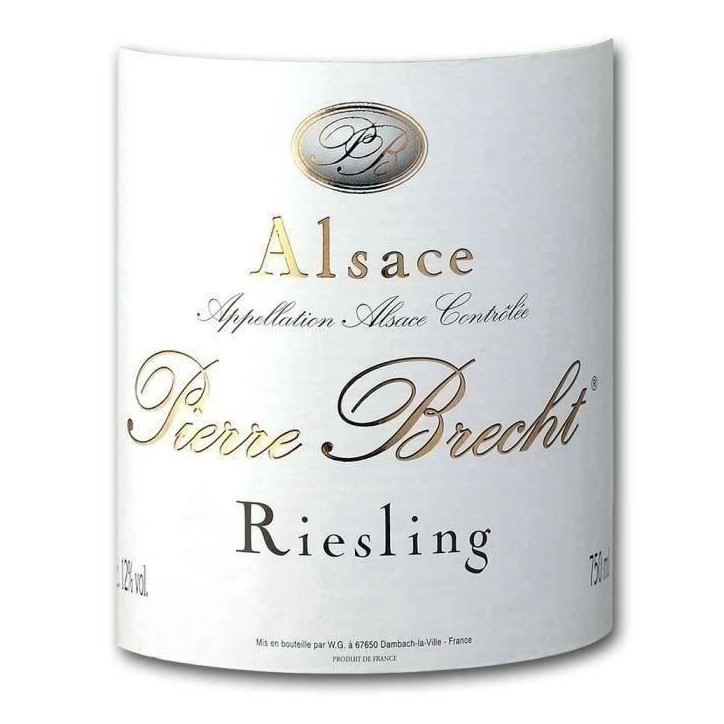 Vin blanc d'Alsace Pierre Brecht 2023 Riesling - Bio Vin blanc d'Alsace Pierre Brecht 2023 Riesling - Bio