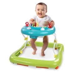BRIGHT STARTS Trotteur bébé pliable- Safari- Jouets interactifs, Hau