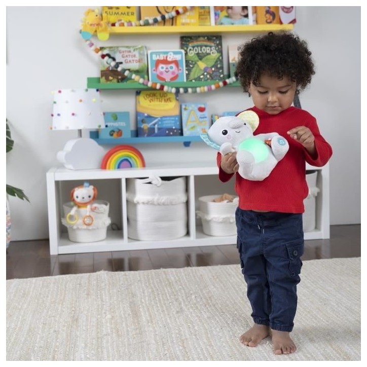 BRIGHT STARTS Jouet bébé, peluche doudou, veilleuse, éléphant Hug-a-Bye Baby, sons et lumieres, Cadeau Noel bébé BRIGHT STARTS Jouet bébé, peluche doudou, veilleuse, éléphant Hug-a-Bye Baby, sons et lumieres, Cadeau Noel bébé