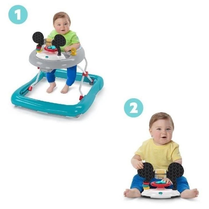DISNEY BABY - MICKEY - Trotteur bébé évolutif et pliable 2-en-1 Jouet d'éveil amovible intégré, Cadeau Noel bébé DISNEY BABY - MICKEY - Trotteur bébé évolutif et pliable 2-en-1 Jouet d'éveil amovible intégré, Cadeau Noel bébé