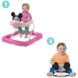 DISNEY BABY -MINNIE-Trotteur bébé fille évolutif et pliable 2-en-1