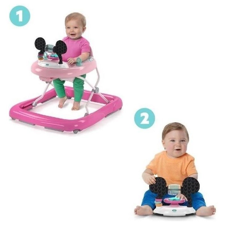 DISNEY BABY -MINNIE-Trotteur bébé fille évolutif et pliable 2-en-1 Avec jouet d'éveil amovible intégré, Cadeau Noel bébé DISNEY BABY -MINNIE-Trotteur bébé fille évolutif et pliable 2-en-1 Avec jouet d'éveil amovible intégré, Cadeau Noel bébé