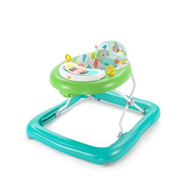 BRIGHT STARTS Trotteur bébé pliable 2 en 1 - Animaux de la Jungle, M