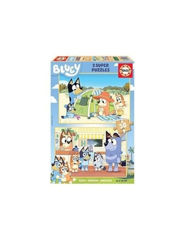 Puzzle en bois Bluey EDUCA - 50 pieces - Dessins animés et BD - Pour enfants de 4 ans et plus