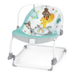 BRIGHT STARTS Transat bébé évolutif Arc-en Ciel, bleu, Vibrations a