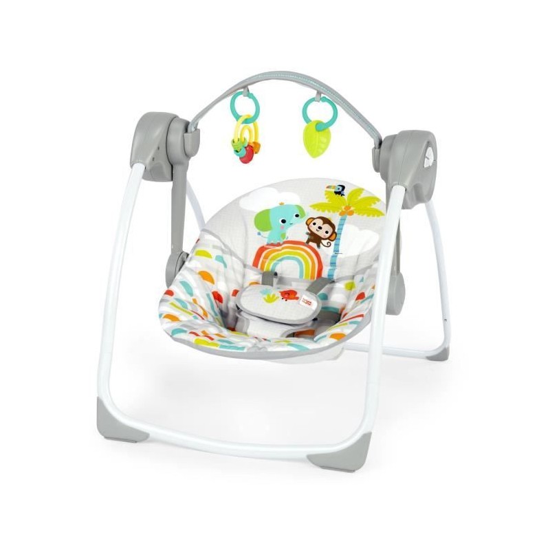 BRIGHT STARTS Transat bébé Balancelle électrique pliable – Animau BRIGHT STARTS Transat bébé Balancelle électrique pliable – Animau