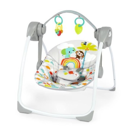 BRIGHT STARTS Transat bébé Balancelle électrique pliable – Animau