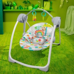 BRIGHT STARTS Transat bébé Balancelle électrique pliable – Animau