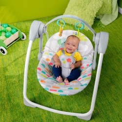 BRIGHT STARTS Transat bébé Balancelle électrique pliable – Animau