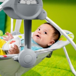 BRIGHT STARTS Transat bébé Balancelle électrique pliable – Animau