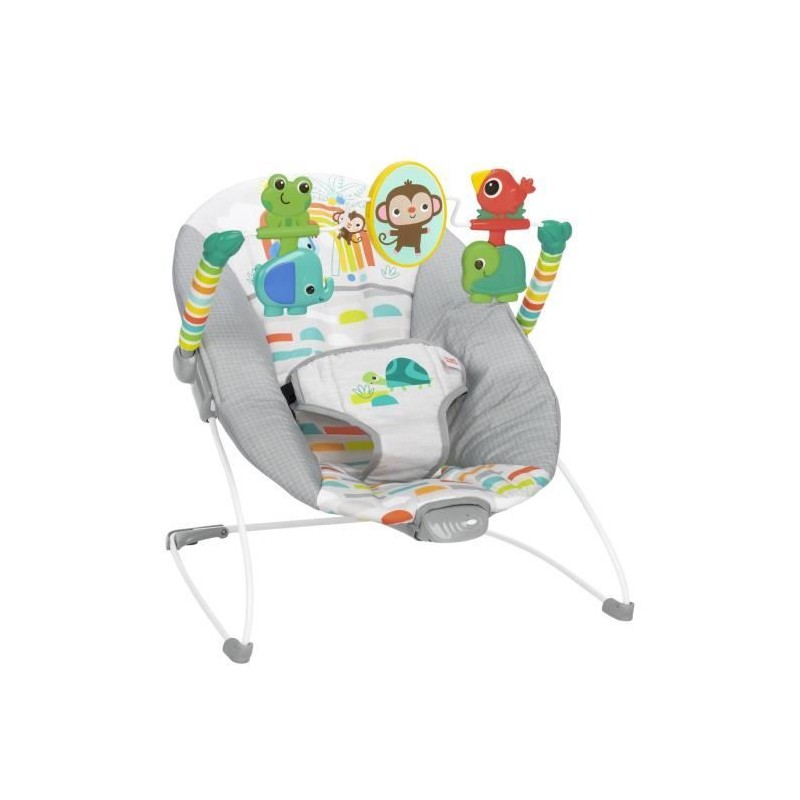 BRIGHT STARTS Transat pour bébé Animaux, Vibrations apaisantes, Arch