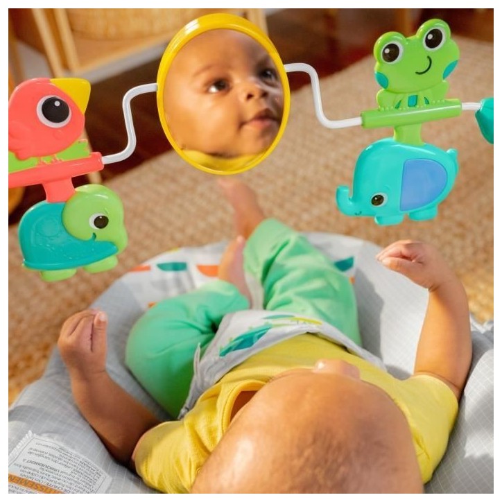 BRIGHT STARTS Transat pour bébé Animaux, Vibrations apaisantes, Arche d'éveil avec jouets interactifs, Cadeau Noel bébé BRIGHT STARTS Transat pour bébé Animaux, Vibrations apaisantes, Arche d'éveil avec jouets interactifs, Cadeau Noel bébé