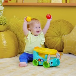 BRIGHT STARS Bus safari Elephant, lanceur et tobogan a balles a partir