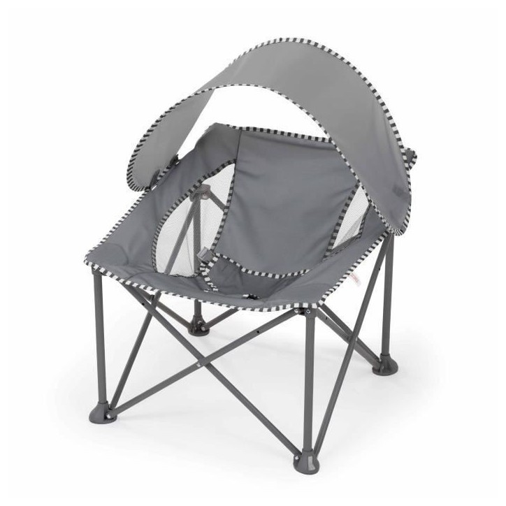 BRIGHT STARS Transat bébé pliable Gris Pop 'N Chill, pare soleil SPF +50 et sac de transport inclus BRIGHT STARS Transat bébé pliable Gris Pop 'N Chill, pare soleil SPF +50 et sac de transport inclus